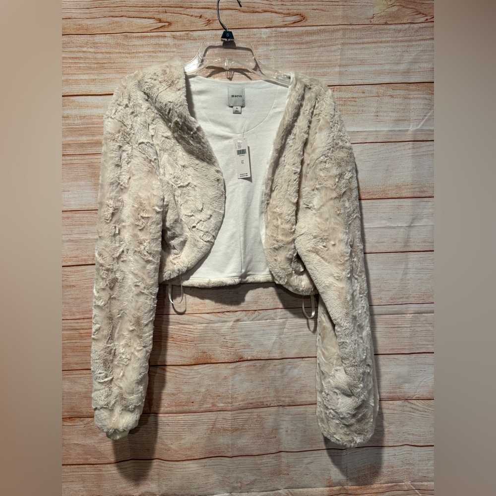 Anthropologie Maeve Cream Teddy Jacket NWT